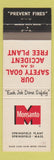 Matchbook Cover - Monsanto Safety Springfield MA