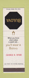 Matchbook Cover - Bulova Watches George Spare Canada