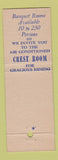 Matchbook Cover - Hotel Lenox Boston MA