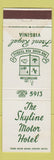 Matchbook Cover - Skyline Motor Hotel Front Royal VA STAINED