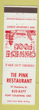 Matchbook Cover - Tie Pink Restaurant Chinese Port Colborne ON