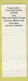 Matchbook Cover - Carlton Piano Bar Peacock Room Townsville Australia
