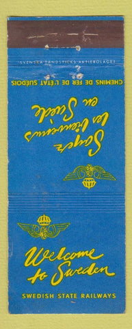 Matchbook Cover - Swedish State Railways Railroad WEAR