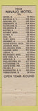 Matchbook Cover - Navajo Motel between Akron Medina OH
