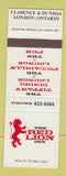 Matchbook Cover - Red Lion Inn London ON WEAR