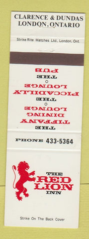 Matchbook Cover - Red Lion Inn London ON WEAR