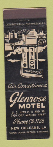 Matchbook Cover - Glenrose Motel New Orleans LA
