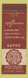 Matchbook Cover - Bates Colles Lewiston ME