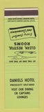 Matchbook Cover - Daniels Hotel Prescott ON GREEN