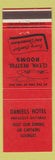Matchbook Cover - Daniels Hotel Prescott ON RED