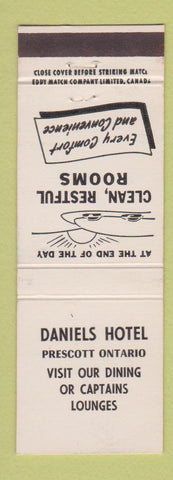 Matchbook Cover - Daniels Hotel Prescott ON WHITE