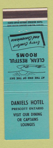 Matchbook Cover - Daniels Hotel Prescott ON BLUE