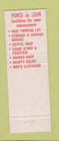 Matchbook Cover - Hotel Ponce De Leon Roanoke VA