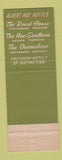 Matchbook Cover - New Southern Hotel Jackson TN