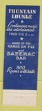 Matchbook Cover - Roosevelt Hotel New Orleans LA Blue Room