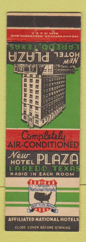 Matchbook Cover - New Plaza Hotel Laredo TX WEAR #2