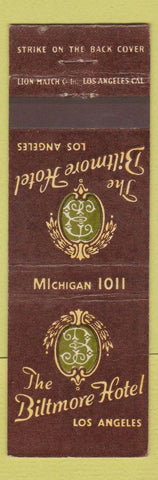 Matchbook Cover - Biltmore Hotel Los Angeles CA