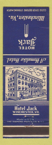 Matchbook Cover - Hotel Jack Winchester VA