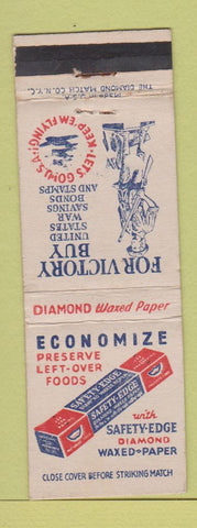 Matchbook Cover - Diamond Waxed Paper WWII