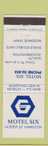 Matchbook Cover - Motel Six Hamilton New Zealand