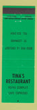 Matchbook Cover - Tina's Restaurant St Leonard QC