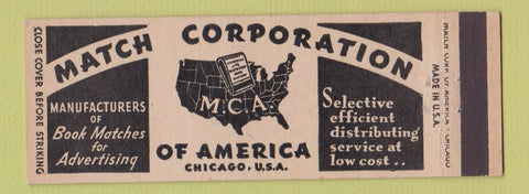 Matchbook Cover - Match Corporation of America Chicago IL Full Length
