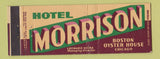 Matchbook Cover - Hotel Morrison Chicago IL Full Length