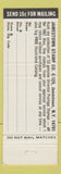 Matchbook Cover - Stamp Offer Oriental Jamestown NY Full Length