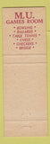 Matchbook Cover - Memorial Union Arizona State University Tempe AZ