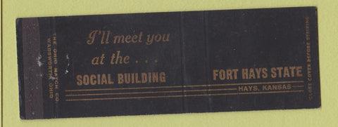 Matchbook Cover - Fort Hays State Hays KS Full Length