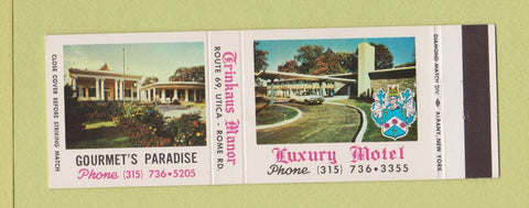 Matchbook Cover - Trinkaus Manor Utica NY