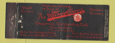 Matchbook Cover - The Mayflower Cafe Cheyenne WY DQ WEAR Full Length