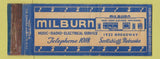 Matchbook Cover - Milburn Music Radio Scottsbluff NE WORN Full Length