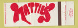 Matchbook Cover - Mattie's West Des Moines IA Full Length