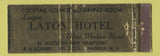 Matchbook Cover - Laton Hotel Nashua NH  Full Length