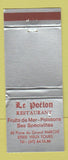 Matchbook Cover - Le Poelon Restaurant France? WEAR