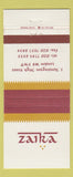 Matchbook Cover - Zaika London UK England