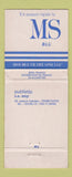 Matchbook Cover - MS Cigarettes La Nouvelle Pepublique France WEAR