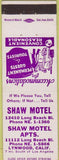 Matchbook Cover - Shaw Motel Lynwood CA