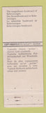 Matchbook Cover - Holland Promenade