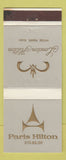 Matchbook Cover - Hilton Hotel London Paris