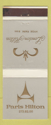 Matchbook Cover - Hilton Hotel London Paris