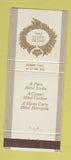 Matchbook Cover - Hotel Lotti Paris France
