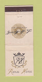 Matchbook Cover - Royal Hotel Le St Moritz Restaurant Paris France