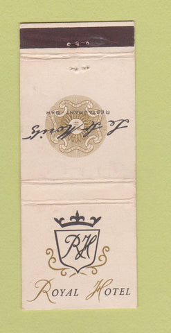 Matchbook Cover - Royal Hotel Le St Moritz Restaurant Paris France