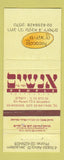 Matchbook Cover - People Restaurant Jerusalem WEAR