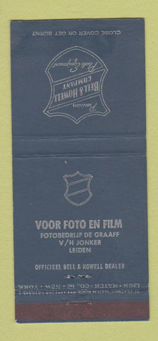 Matchbook Cover - Bell and Howell Voor Foto Leiden 21 Strike Feature