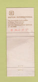 Matchbook Cover - Kensington Hotel London Stratford Upon Avon