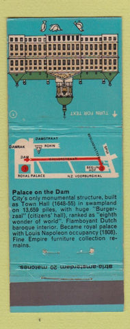 Matchbook Cover - Palace on the Dam Amsterdam