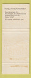 Matchbook Cover - Hotel Arthur Frommer Amsterdam Netherlands WEAR